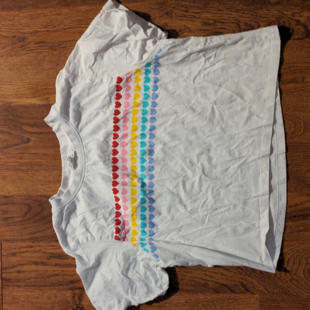 Rainbow Heart Crop Top